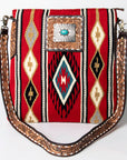 American Darling Messenger Hand Tooled Saddle Blanket Genuine Leather women bag western handbag purse