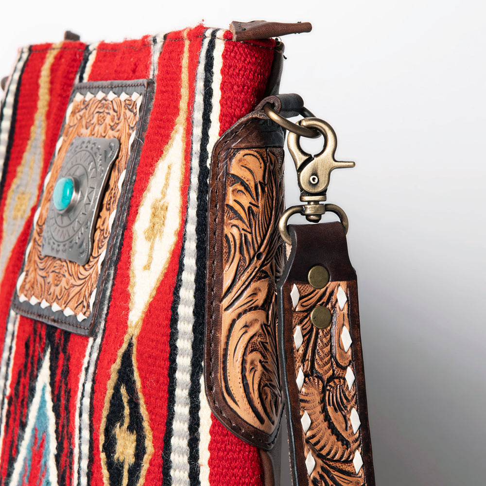 American Darling Messenger Hand Tooled Saddle Blanket Genuine Leather women bag western handbag purse
