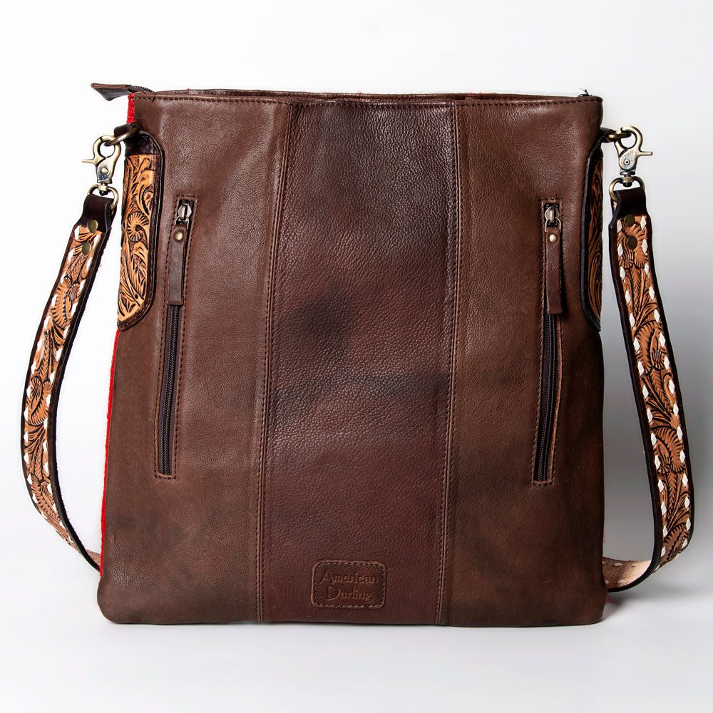 American Darling Messenger Hand Tooled Saddle Blanket Genuine Leather women bag western handbag purse