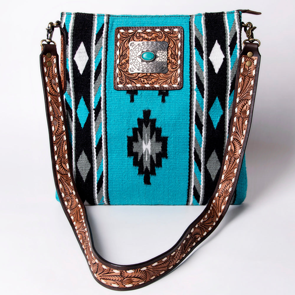 American Darling Messenger Hand Tooled Saddle Blanket Genuine Leather women bag western handbag purse