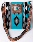 American Darling Messenger Hand Tooled Saddle Blanket Genuine Leather women bag western handbag purse