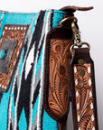 American Darling Messenger Hand Tooled Saddle Blanket Genuine Leather women bag western handbag purse