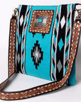 American Darling Messenger Hand Tooled Saddle Blanket Genuine Leather women bag western handbag purse