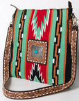 American Darling ADBGA268C Large Crossbody Hand Tooled Saddle Blanket Genuine Leather women bag western handbag purse