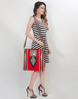 American Darling ADBGA271A Large Crossbody Hand Tooled Saddle Blanket Genuine Leather women bag western handbag purse