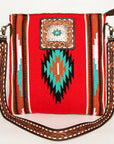 American Darling ADBGA271A Large Crossbody Hand Tooled Saddle Blanket Genuine Leather women bag western handbag purse