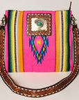 American Darling ADBGA271C Large Crossbody Hand Tooled Saddle Blanket Genuine Leather women bag western handbag purse