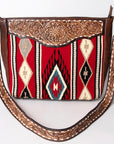 American Darling Messenger Hand Tooled Saddle Blanket Genuine Leather women bag western handbag purse