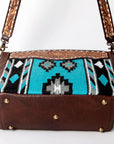 American Darling Messenger Hand Tooled Saddle Blanket Genuine Leather women bag western handbag purse
