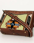 American Darling Messenger Hand Tooled Saddle Blanket Genuine Leather women bag western handbag purse