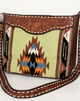 American Darling Messenger Hand Tooled Saddle Blanket Genuine Leather women bag western handbag purse
