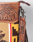 American Darling ADBGZ634 Signature Crossbody Hand Tooled Saddle Blanket Genuine Leather Women Bag Western Handbag Purse