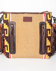 American Darling ADBGZ634 Signature Crossbody Hand Tooled Saddle Blanket Genuine Leather Women Bag Western Handbag Purse