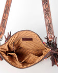 American Darling ADBGZ634 Signature Crossbody Hand Tooled Saddle Blanket Genuine Leather Women Bag Western Handbag Purse