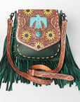 American Darling Messenger Hand Tooled Genuine Leather women bag western handbag purse
