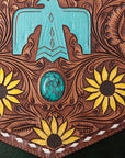 American Darling Messenger Hand Tooled Genuine Leather women bag western handbag purse