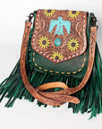 American Darling Messenger Hand Tooled Genuine Leather women bag western handbag purse