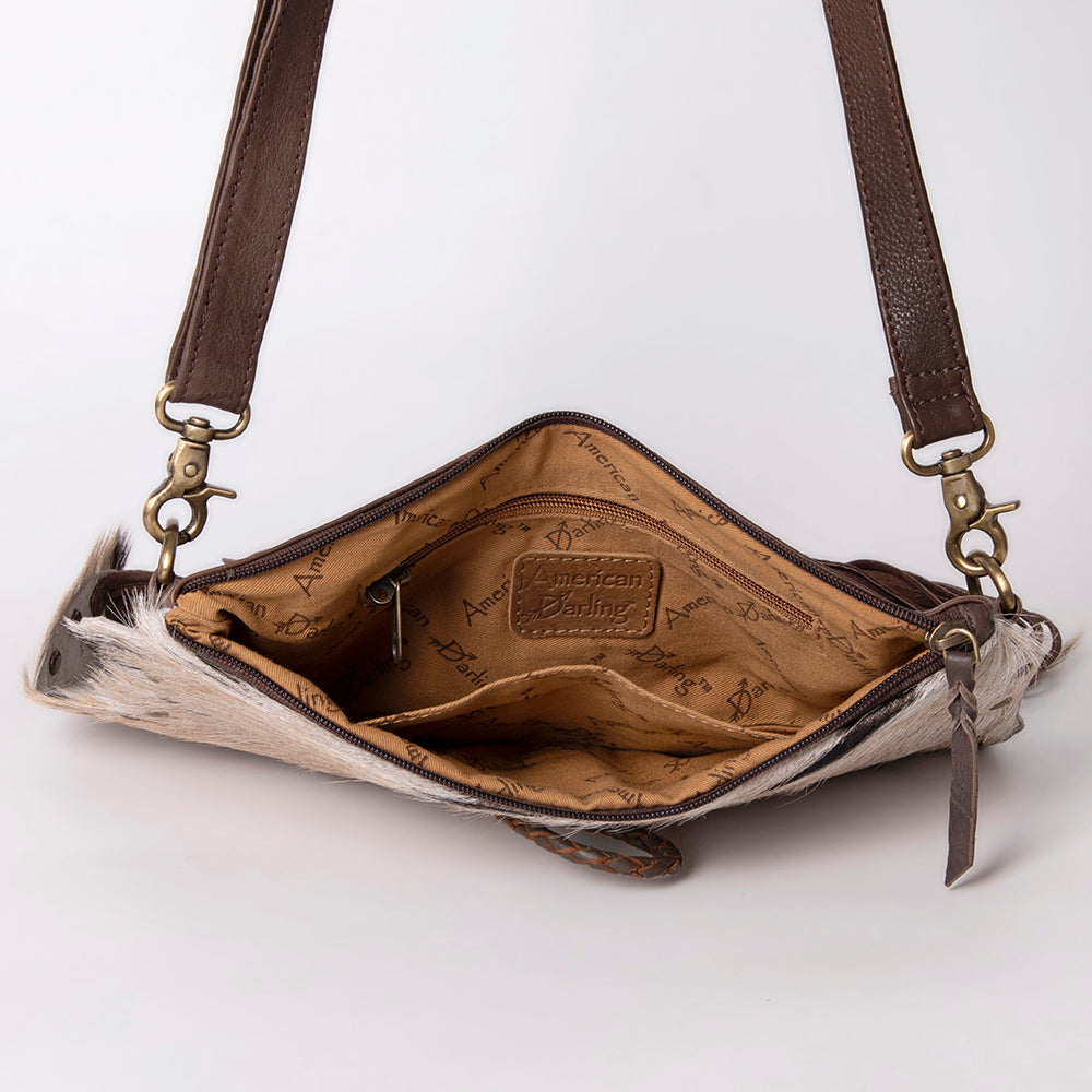 American Darling Hair On Genuine Leather Women Bag Western Handbag Purse