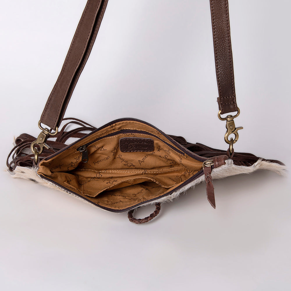 American Darling Hair On Genuine Leather Women Bag Western Handbag Purse