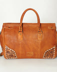 American Darling ADBG516 Duffel Hand Tooled Saddle Blanket Genuine Leather Women Bag Western Handbag Purse