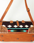 American Darling ADBG516 Duffel Hand Tooled Saddle Blanket Genuine Leather Women Bag Western Handbag Purse