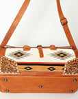 American Darling ADBG516 Duffel Hand Tooled Saddle Blanket Genuine Leather Women Bag Western Handbag Purse