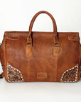 American Darling ADBG516 Duffel Hand Tooled Saddle Blanket Genuine Leather Women Bag Western Handbag Purse