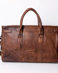 American Darling ADBG516 Duffel Hand Tooled Saddle Blanket Genuine Leather Women Bag Western Handbag Purse