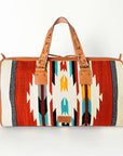 American Darling Duffel Saddle Blanket Genuine Leather Western Women Bag | Handbag Duffle Weekend Travel Bags for
