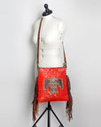 American Darling Hand Tooled Genuine Leather Women Bag Western Handbag Purse