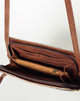 American Darling ADBG872 Small Crossbody Hair-On Genuine Leather Women Bag Western Handbag Purse