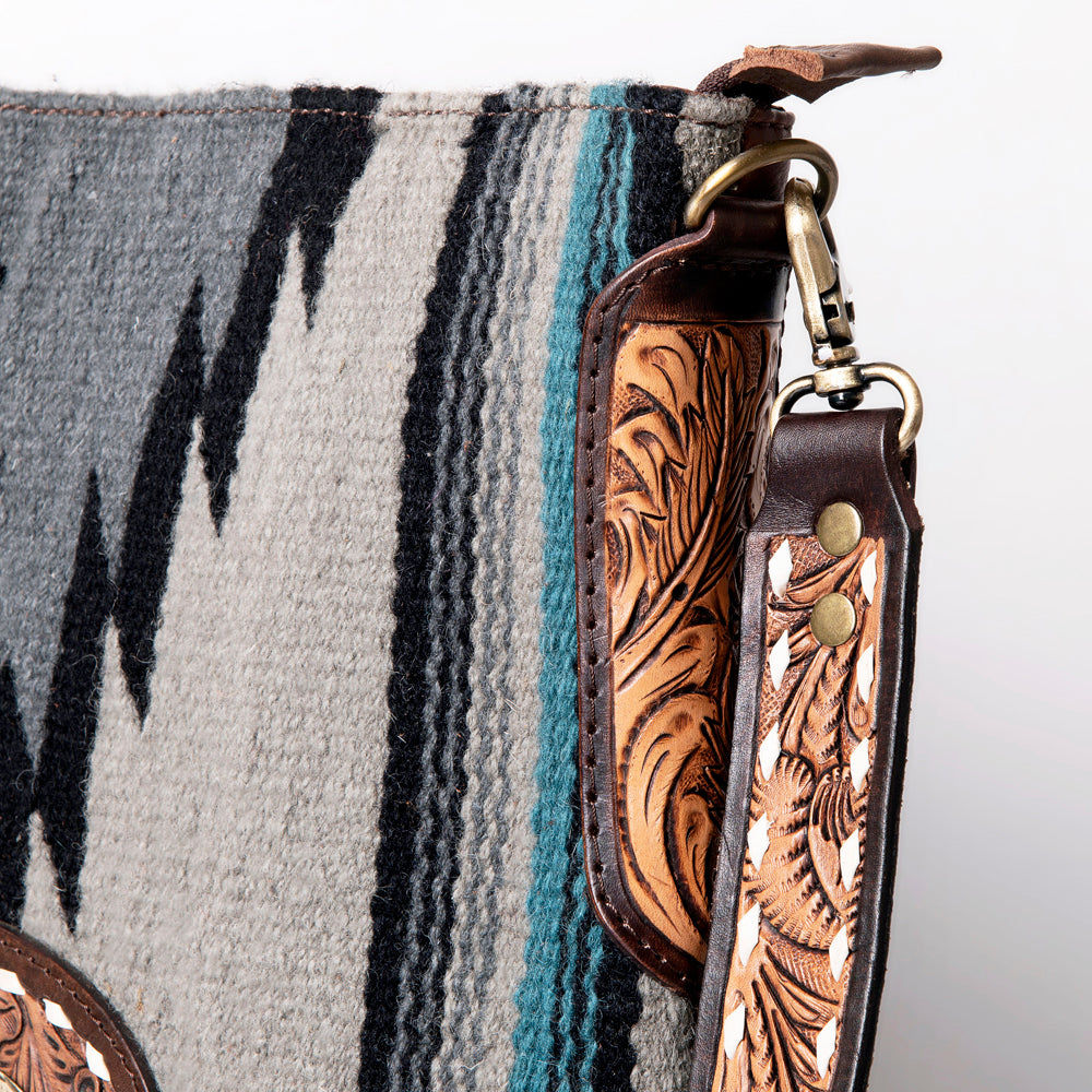American Darling ADBGA283A Messenger Hand Tooled Saddle Blanket Genuine Leather women bag western handbag purse