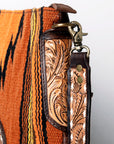 American Darling ADBGA283B Messenger Hand Tooled Saddle Blanket Genuine Leather women bag western handbag purse