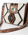 American Darling Messenger Saddle Blanket Genuine Leather Women Bag Western Handbag Purse