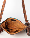 American Darling ADBGZ576A Signature Crossbody Hand Tooled Saddle Blanket Genuine Leather women bag western handbag purse