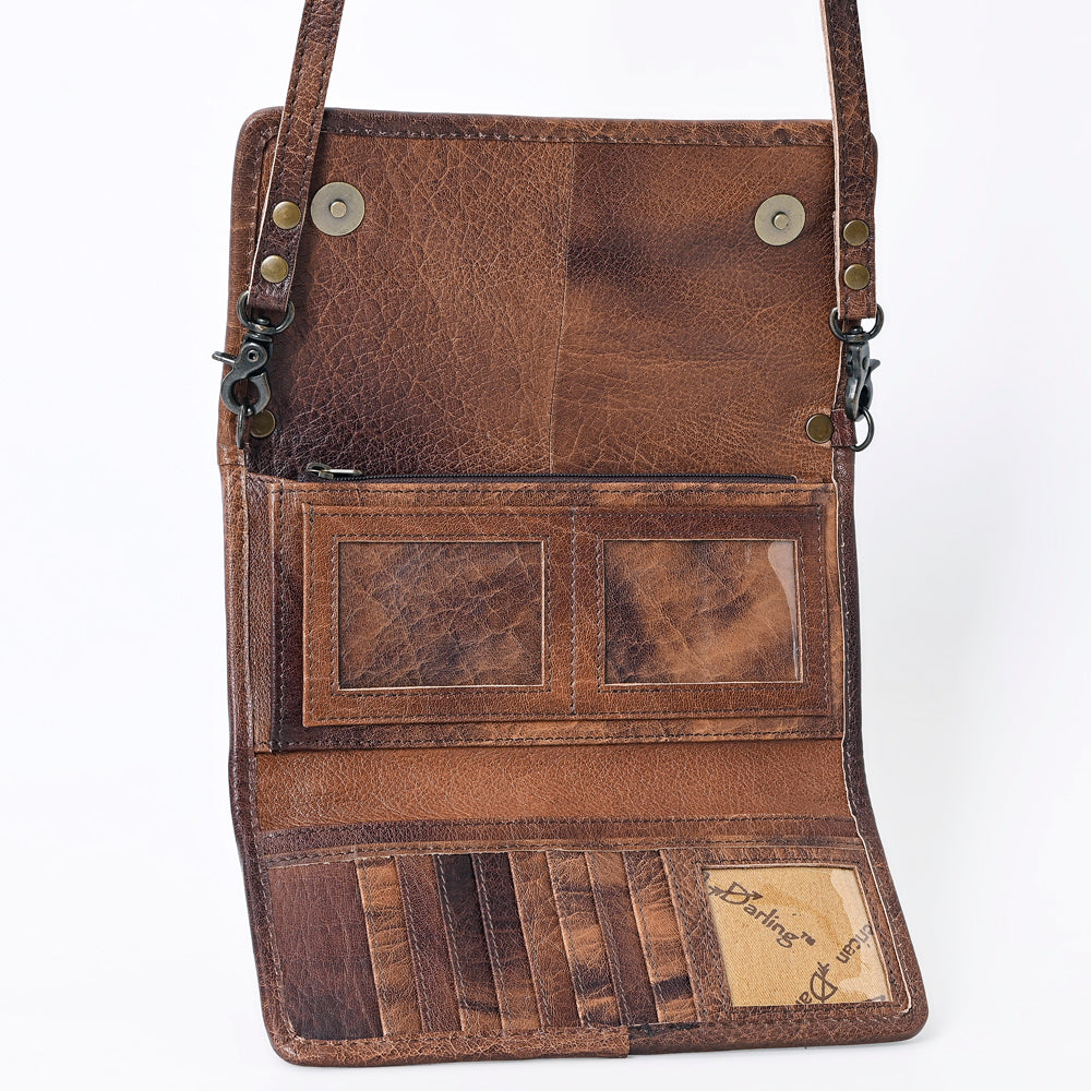 American Darling Hair On Genuine Leather Women Bag Western Handbag Purse