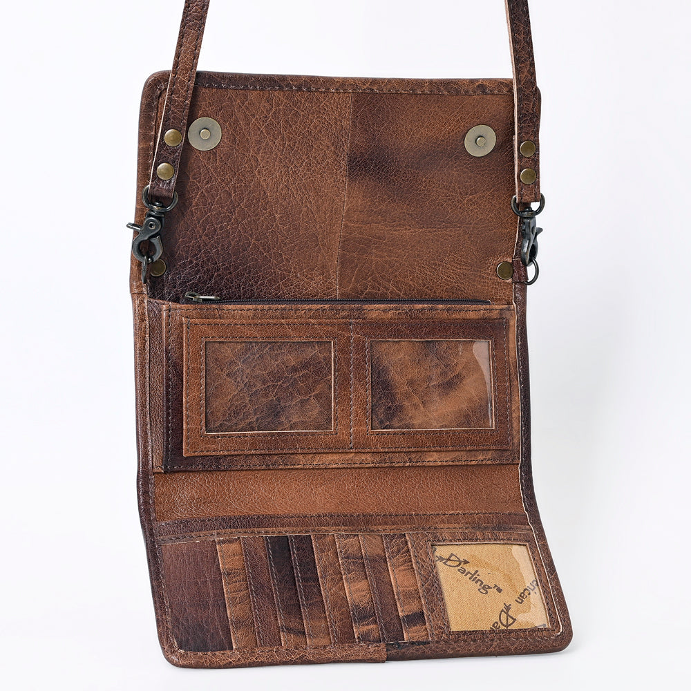 American Darling Hair On Genuine Leather Women Bag Western Handbag Purse