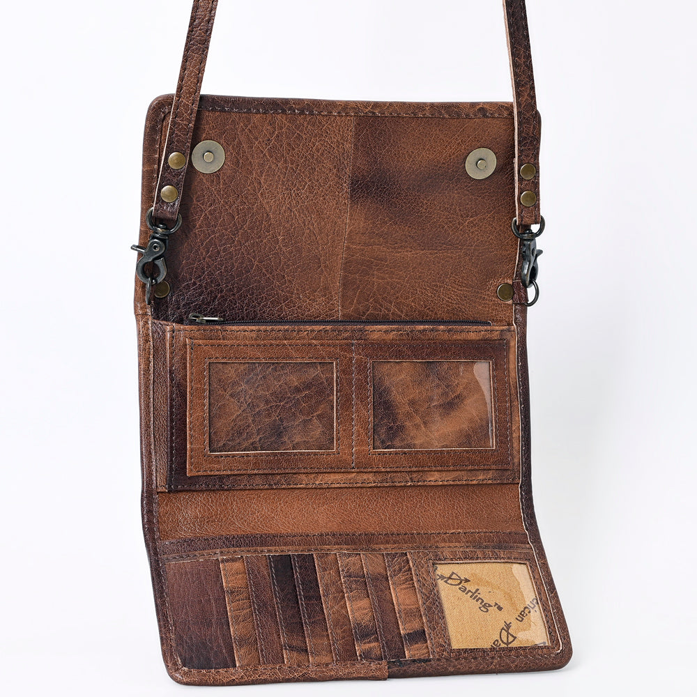 American Darling Hair On Genuine Leather Women Bag Western Handbag Purse