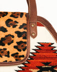 ADBG881B American Darling Saddle Blanket Hair On Genuine Leather Women Bag Western Handbag Purse