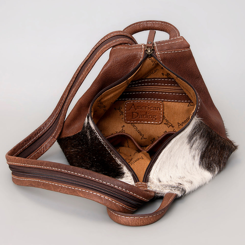 ADBG883 American Darling Hand Tooled Hair On Genuine Leather Women Bag Western Handbag Purse