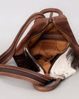 ADBG883 American Darling Hand Tooled Hair On Genuine Leather Women Bag Western Handbag Purse