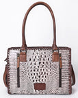 American Darling Crocodile Embossed Genuine Leather Women Bag Western Handbag Purse