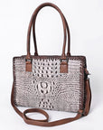 American Darling Crocodile Embossed Genuine Leather Women Bag Western Handbag Purse