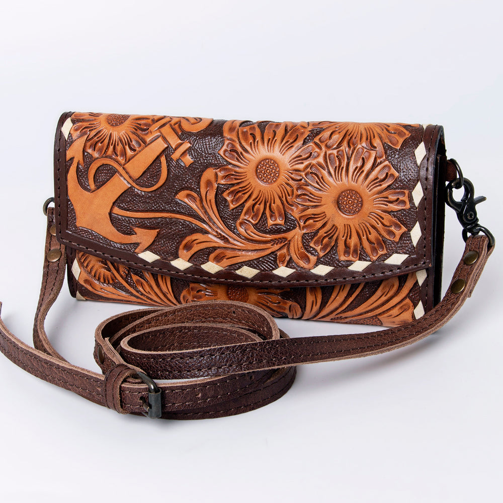 American Darling Wallet Hand Tooled Genuine Leather women bag western handbag purse