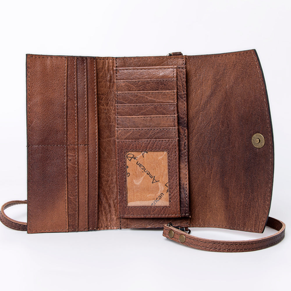 American Darling Wallet Hand Tooled Genuine Leather women bag western handbag purse