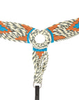 HILASON Western Wool Breast Collar Headstall Set Tack Set Grey & Off White