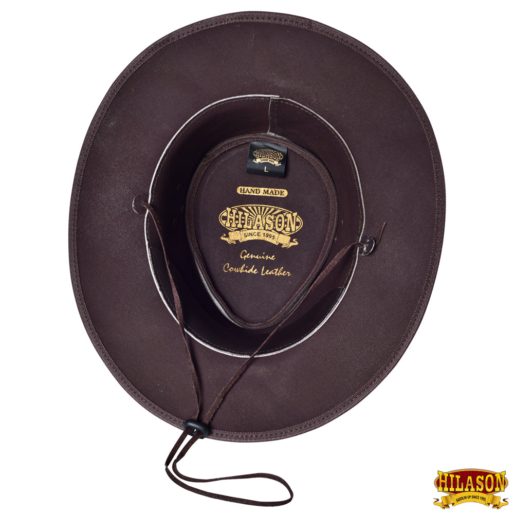 Cow Split 2-tone Leather Chocolate Brown Cowboy Hat Hilason