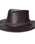 Cow Split 2-tone Leather Chocolate Brown Cowboy Hat Hilason