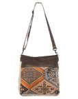 OHLAY MESSENGER Upcycled Canvas  Genuine Leather women bag western handbag purse