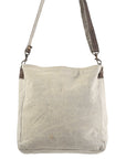 OHLAY MESSENGER Upcycled Canvas  Genuine Leather women bag western handbag purse